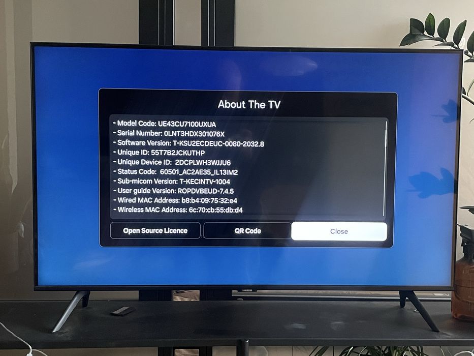 Samsung 43” Телевизор UE43CU7100XUA