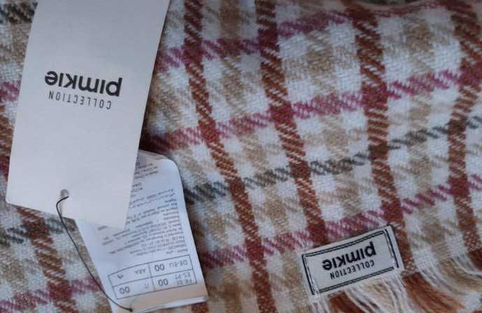 Ekskluzywny duży szal zimowy z Londynu, chusta oversize, NOWA