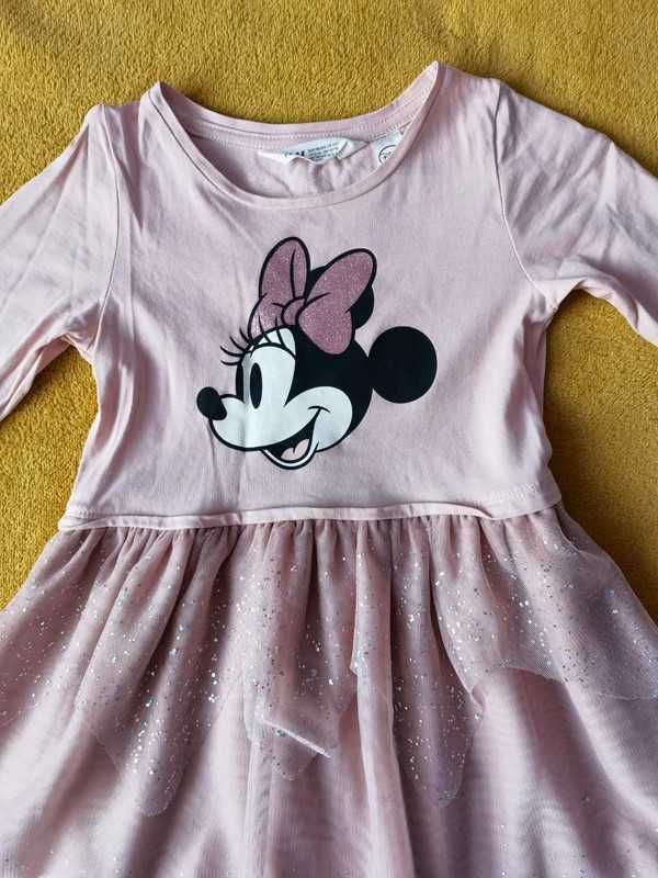 Sukienka dziewczęca z Myszką Minnie rozm 98/104 H&M