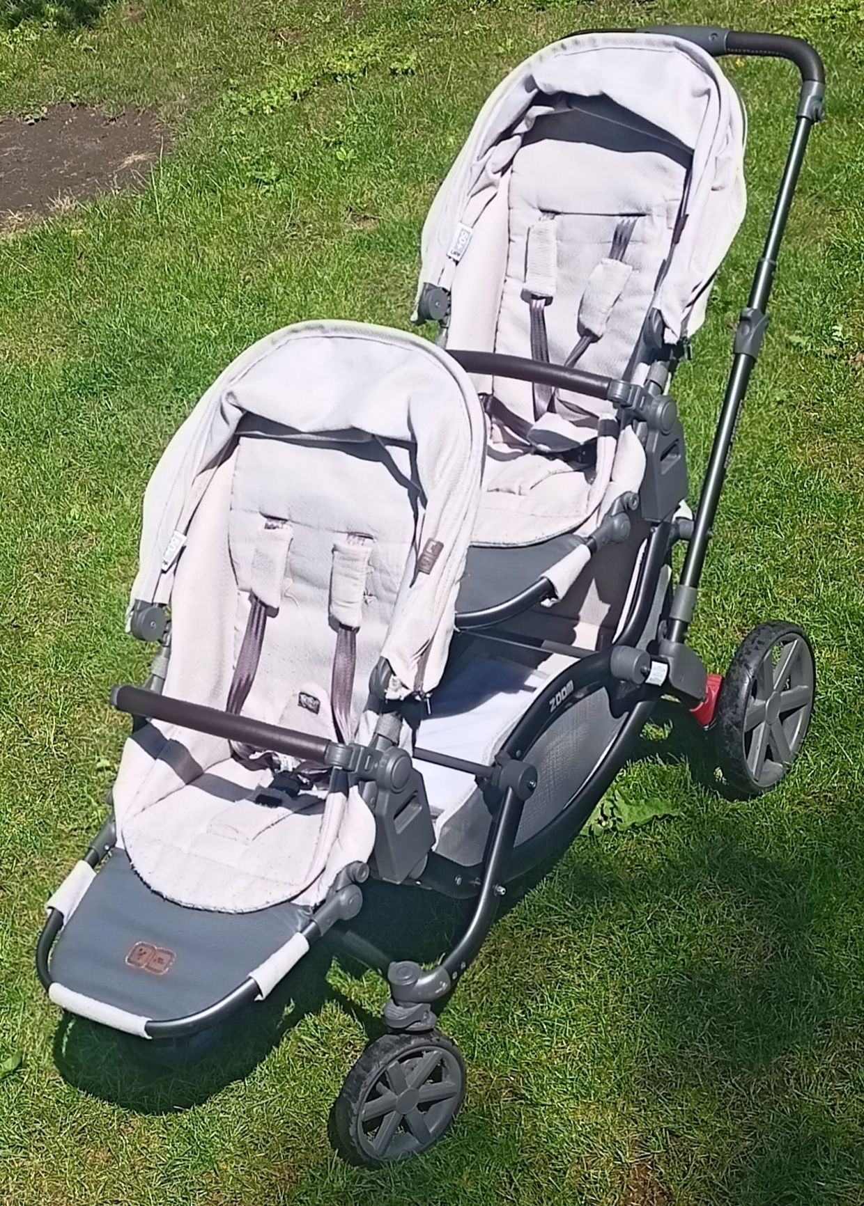 Wózek bliżniaczy ABC Design Zoom wraz z fotelikami Cybex Aton