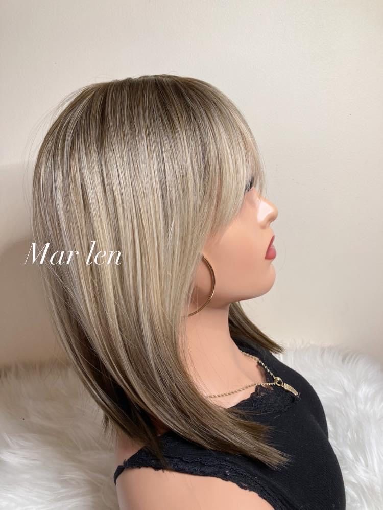 Peruka blond ombre odrost perucci krotka