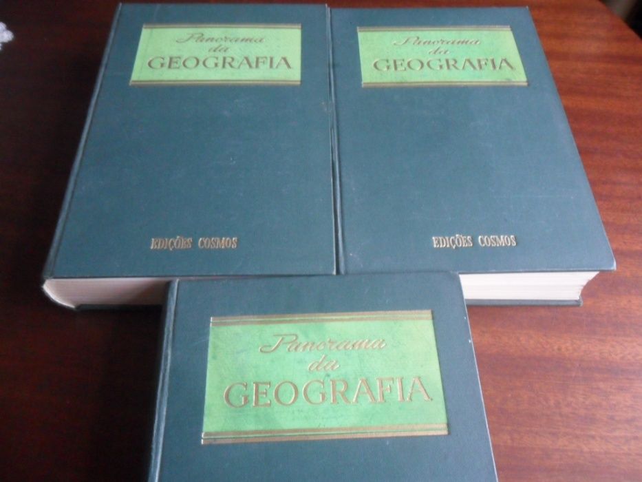 "Panorama da Geografia" - 3 Volumes de Vários - RAROS