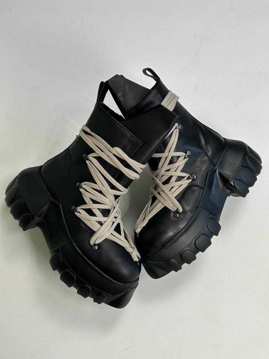 Rick Owens Mega lace Tractor boots черевики чорні ботинки 43 geobasket