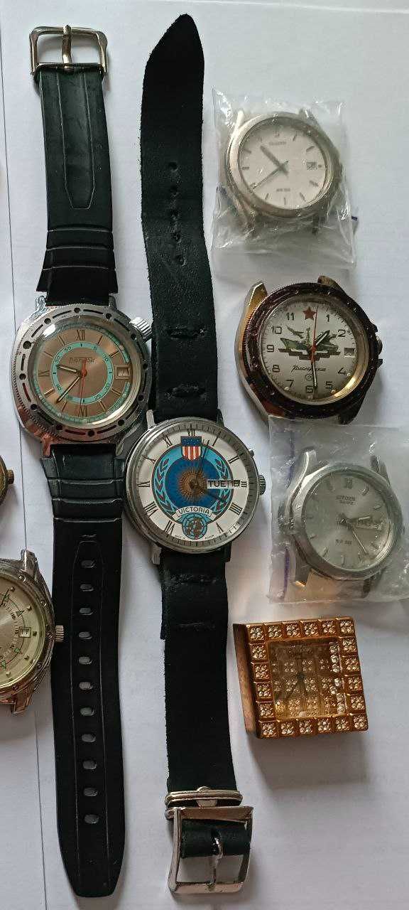 Różne zegarki Citizen, Orient, Casio, Geralux, 21 sztuk