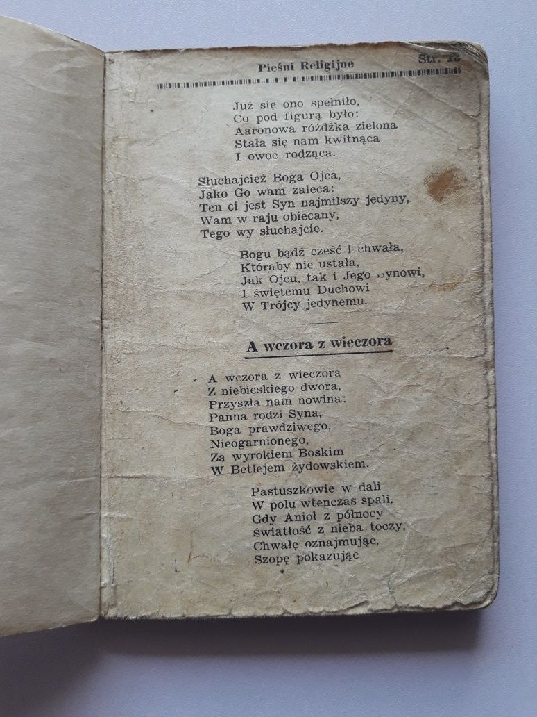 Przedwojenne pieśni religijne narodowe wychodźcze towarzyskie 1935r