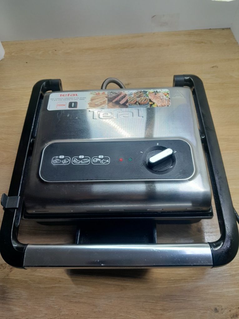 Grill elektryczny kontaktowy składany tefal 2 w 1 mocny 2000w