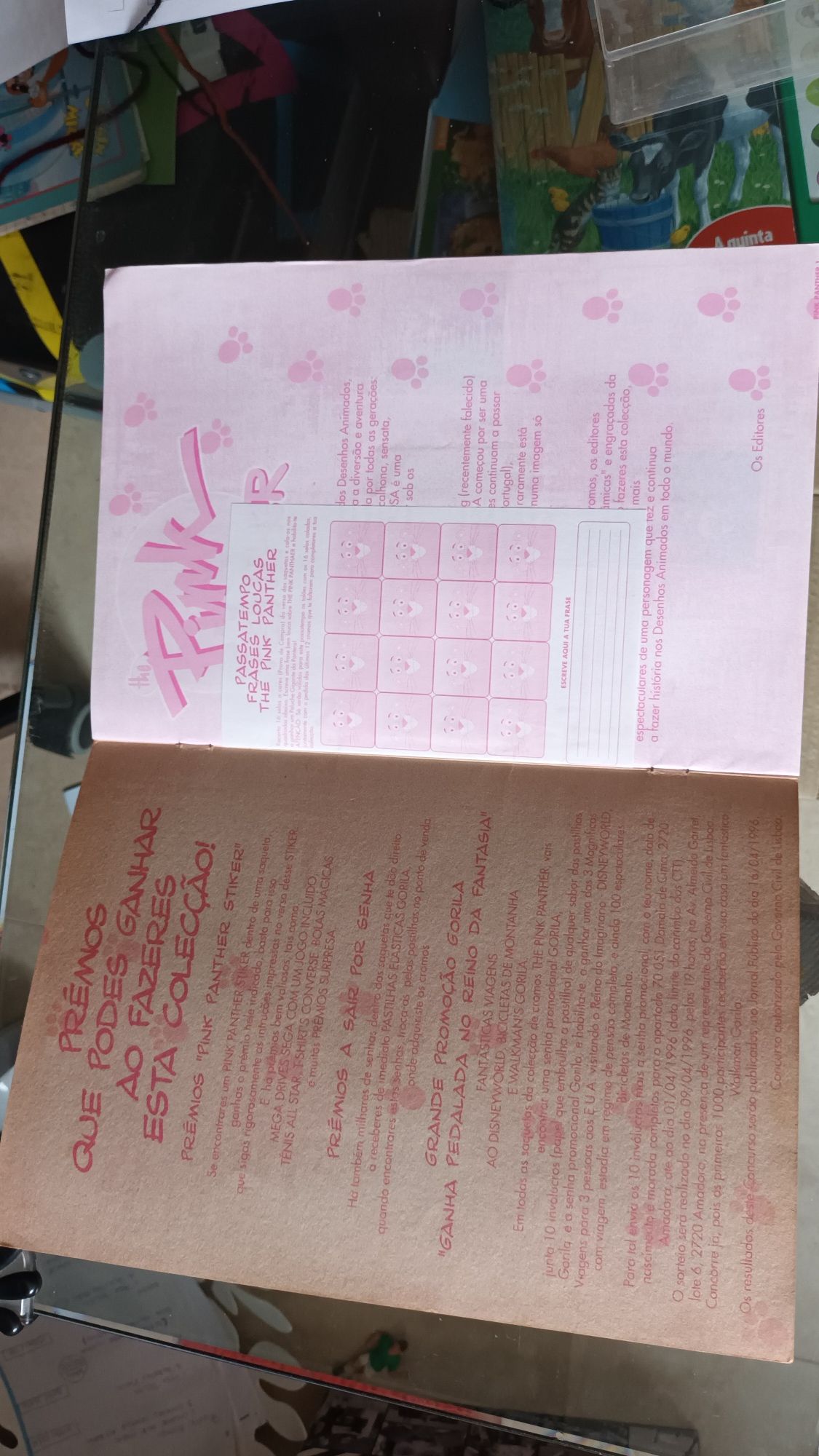 Caderneta Pantera cor de rosa - Ulifer 1996