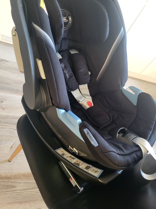 Cybex Aton 5 z bazą ISOFIX + adaptery – stan bardzo dobry