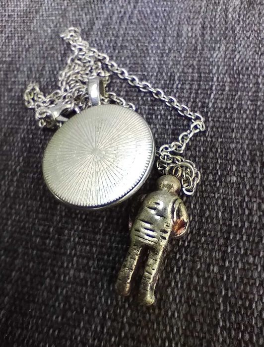 naszyjnik, niebo, ziemia, kosmonauta, astronauta, wisiorek