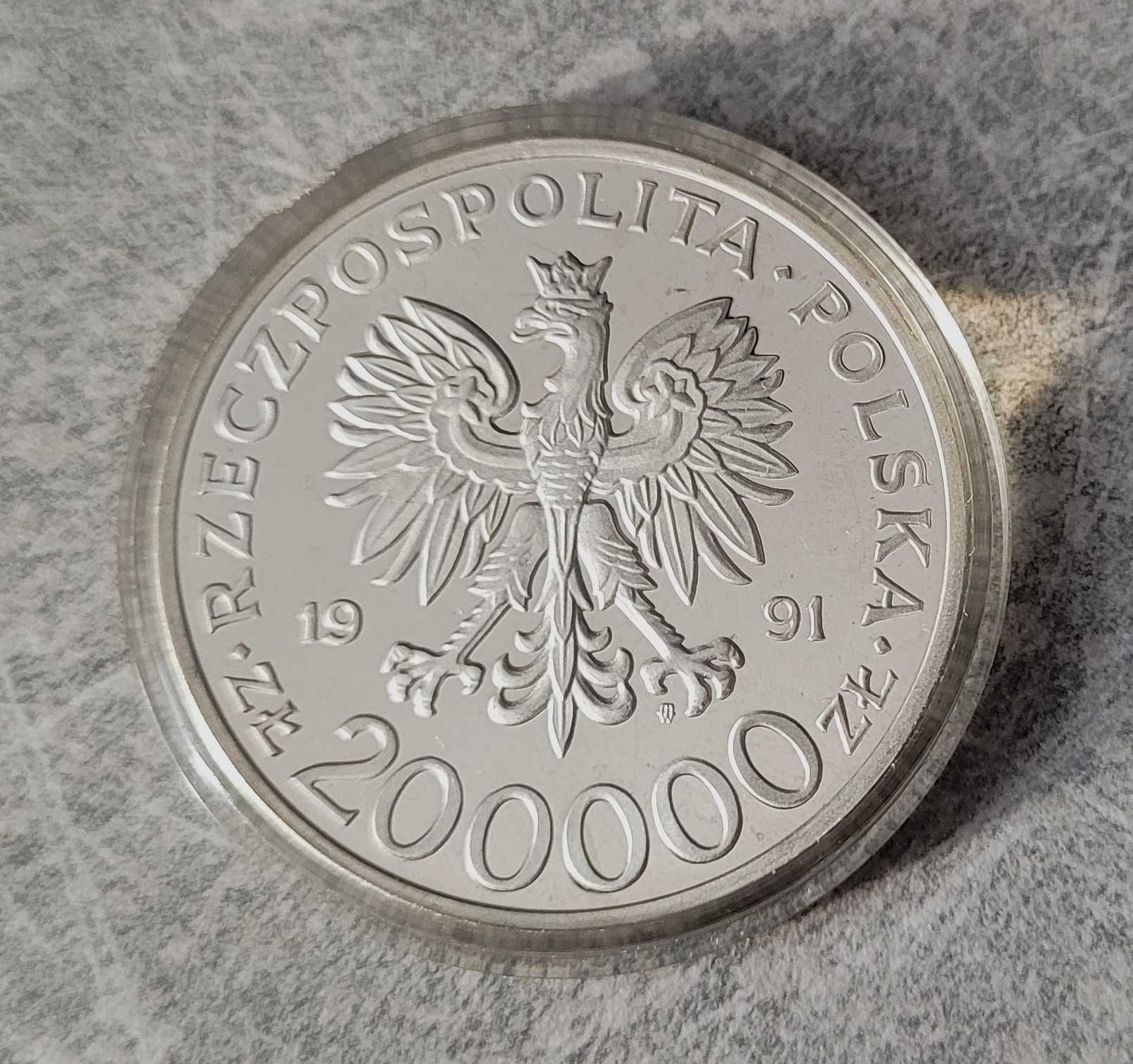 H17) POLSKA III RP srebro - 200000 Złotych 1991 r.