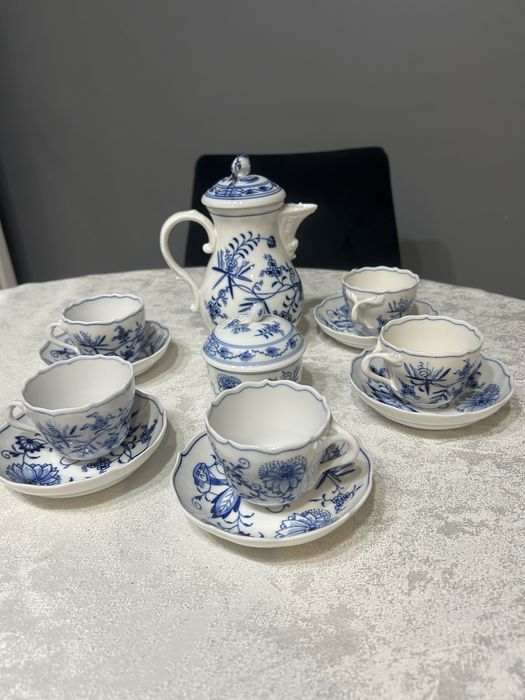 Meissen serwis kawowy wzór cebulowy