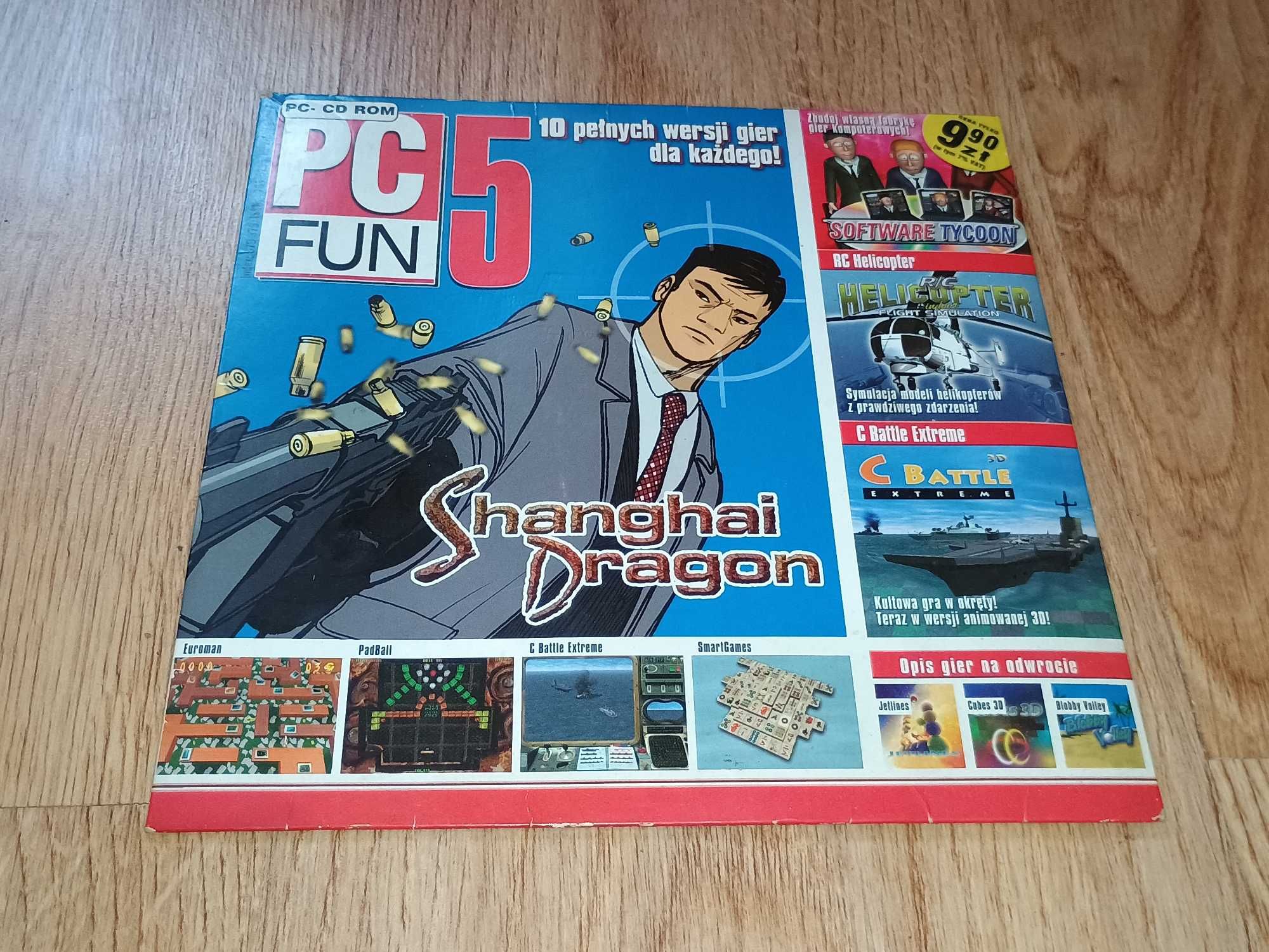 10 gier retro PC Fun 5 z 5/2004 Shanghai Dragon, Software Tycoon
