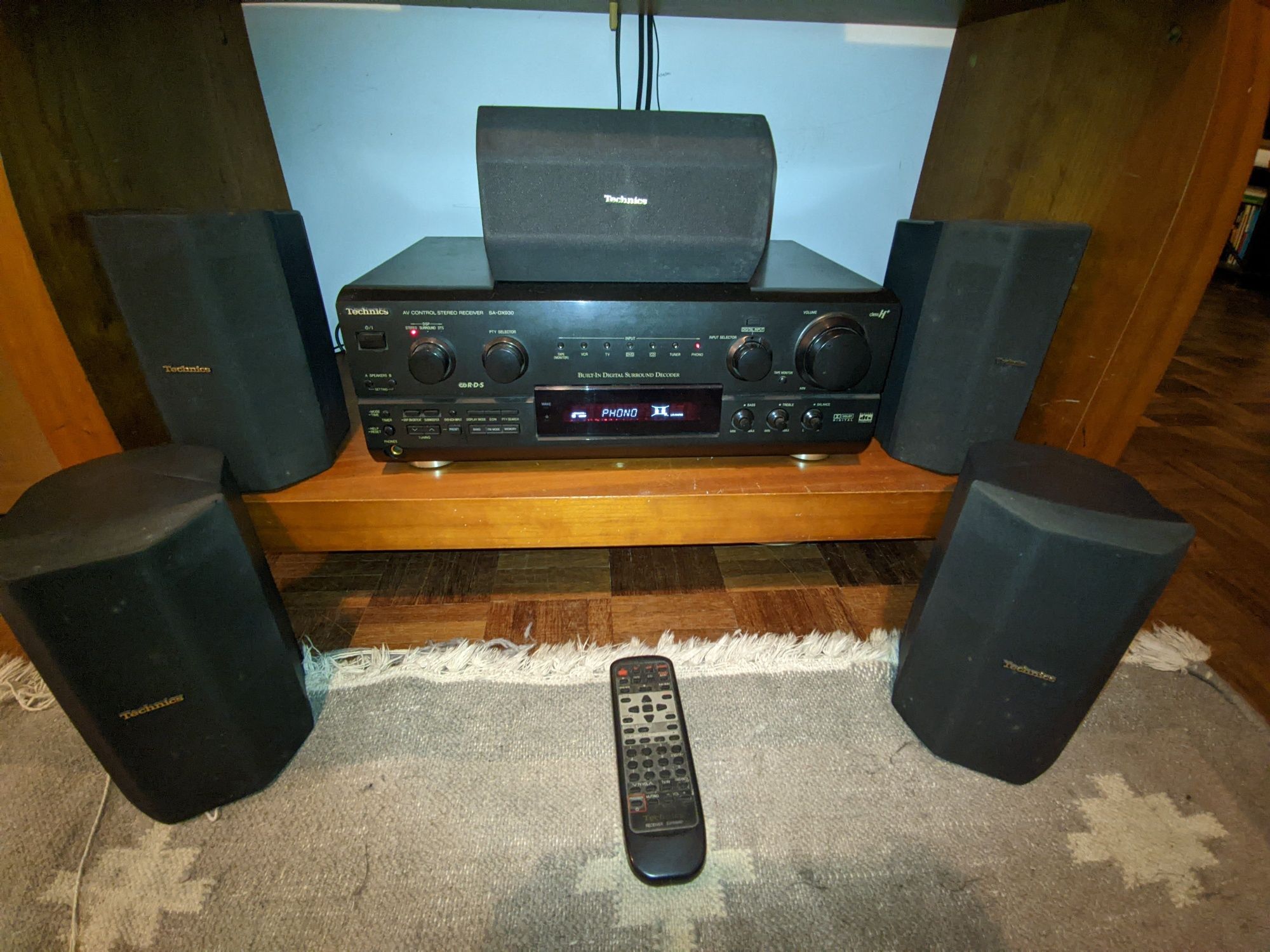 Sistema de Som 5.1 Technics com Amplificador SA-DX930