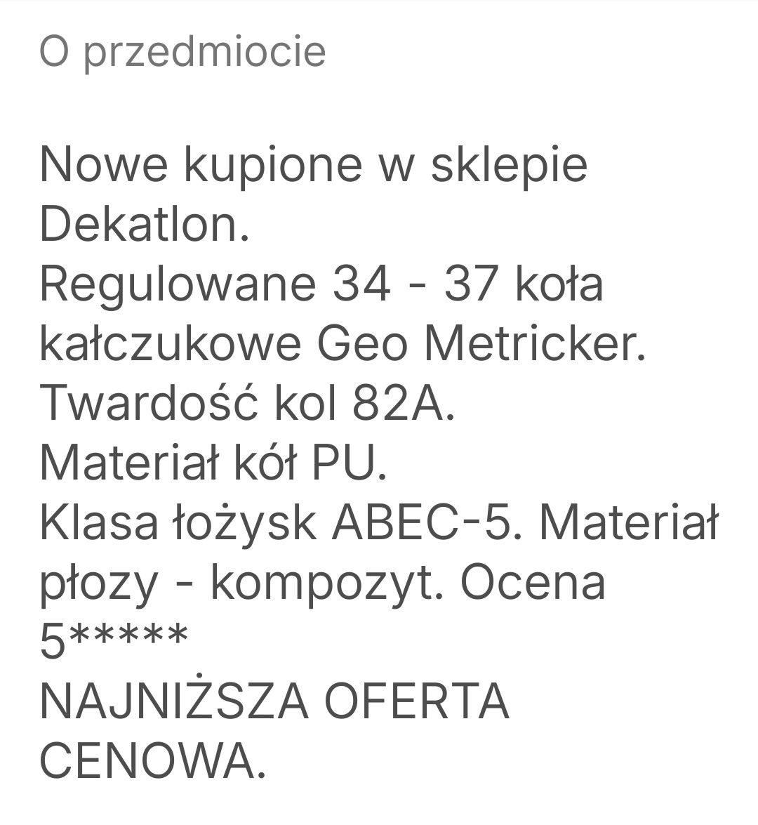 Wrotki dla dzieci regulowane "Nijdam" Dekatlon.