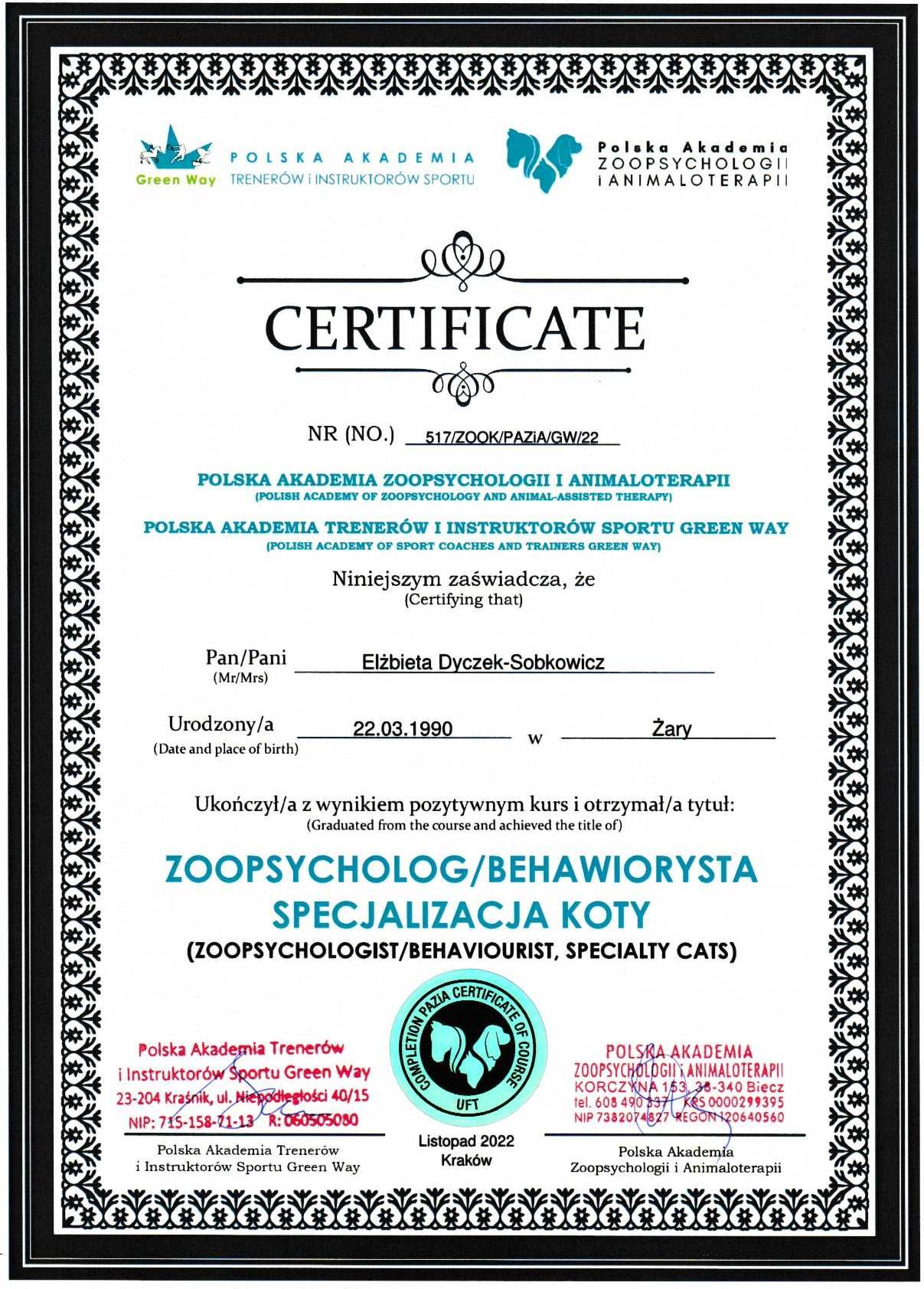 Koci Behawiorysta - konsultacje behawioralne Bielsko-Biała / online