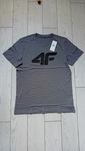 Nowy! Oryginalny 4F T-shirt L męski ciemno szary z duzym logo (238)