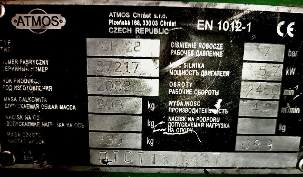 Дизельний компресор ATMOS PDP 28 7bar