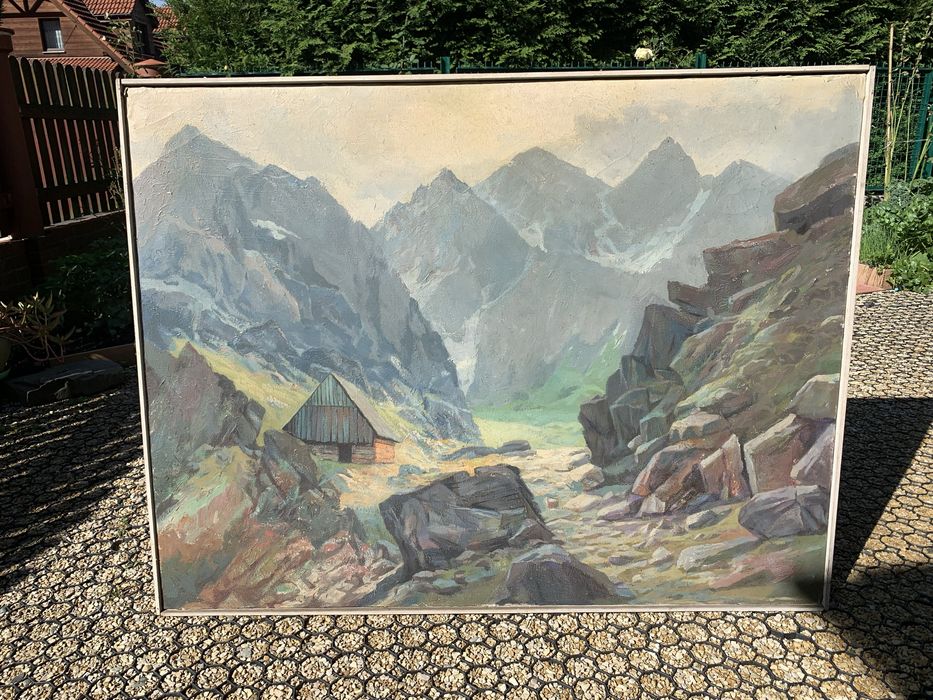 Obraz Tatry, domek w górach, 130x100