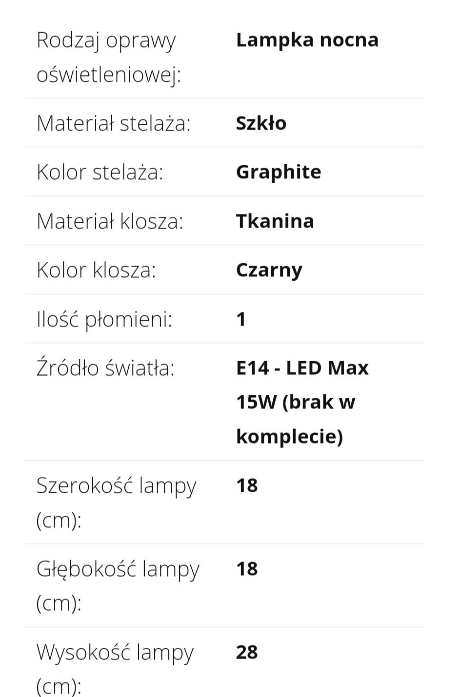 Lampka lampa stołowa TK-ligting pico 622