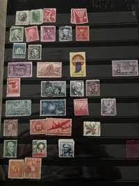 Старий німецький альбом погашених марок з США, Японії