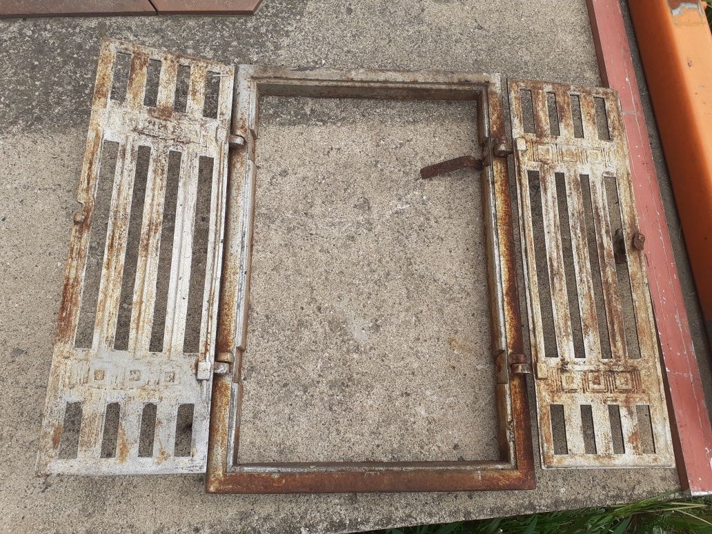 Drzwiczki aluminiowe i  żeliwne do pieca, grilla.