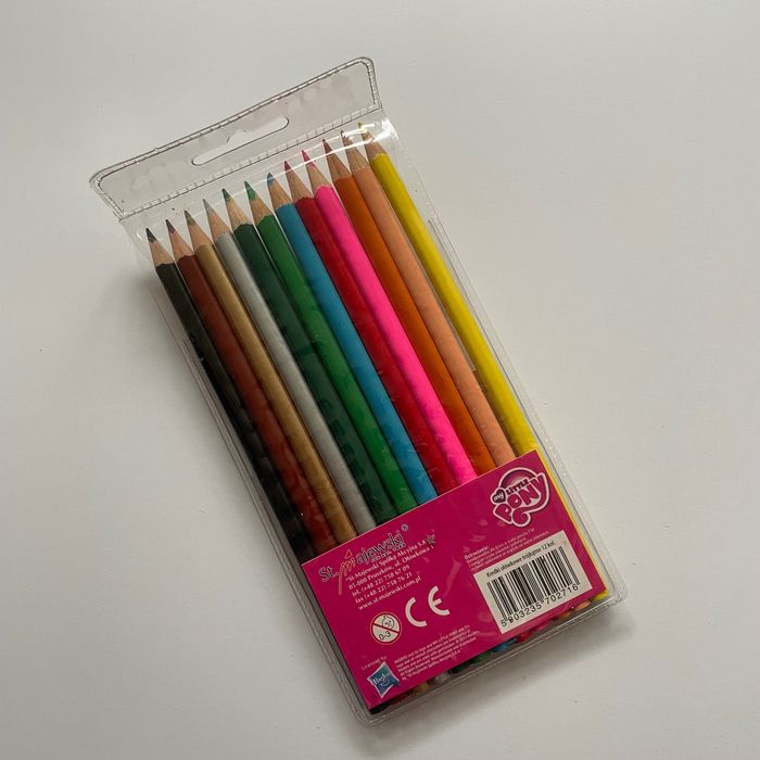 NOWE‼️ Kredki ołówkowe trójkątne kpl 12 sztuk neonowa srebrna złota