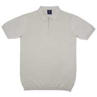 Szara elegancka koszulka polo męska 100% dzianina bawełniana jakość XL