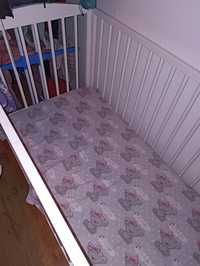 Łóżeczko niemowlęce 120x60 z szufladą i materacem + posciel