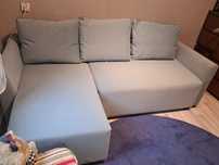 BRISSUND
3-os sofa rozkładana z szezlongiem, Hakebo jasnoturkusowy