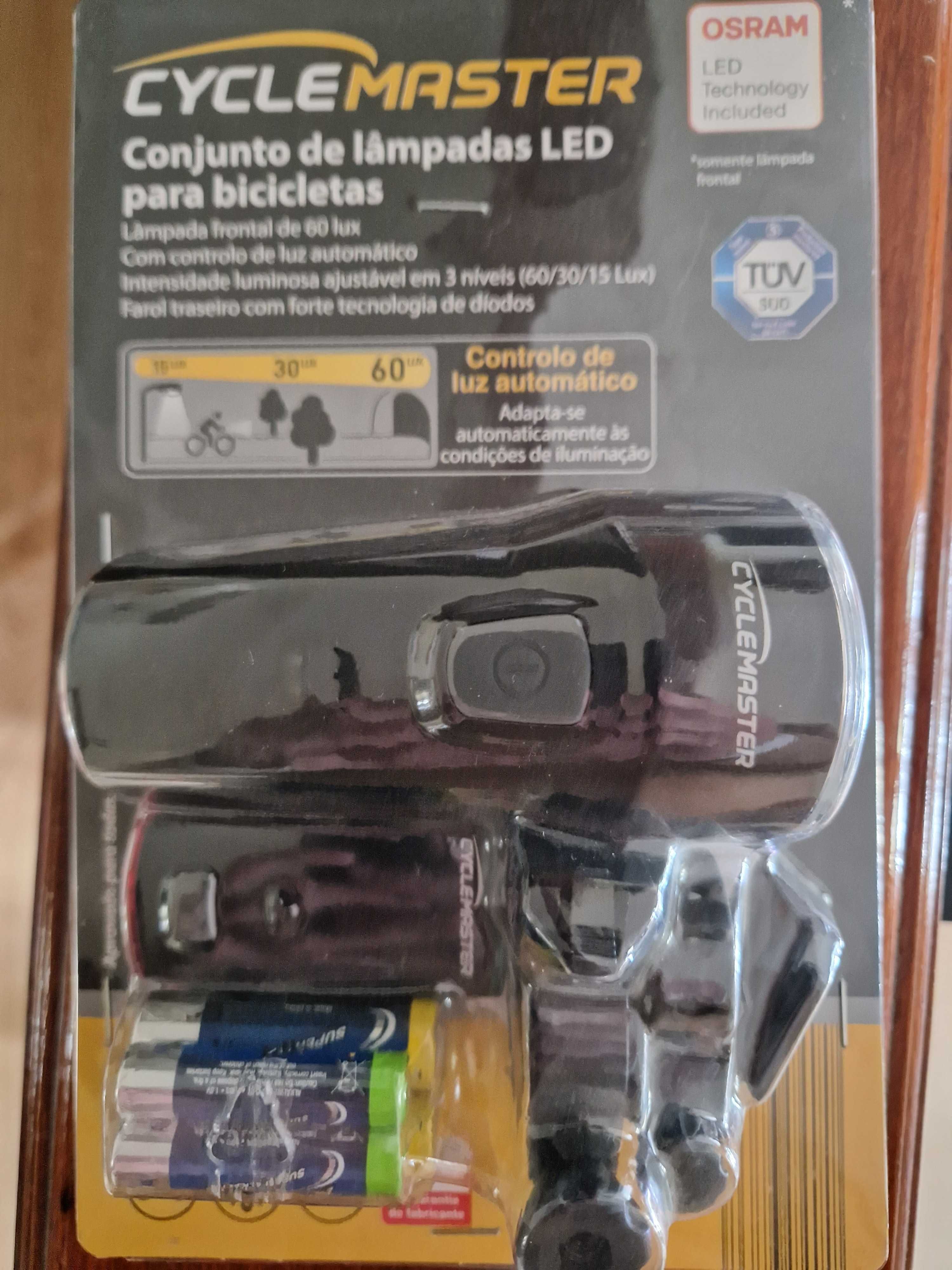 Conjunto de Lâmpadas LED para Bicicletas.