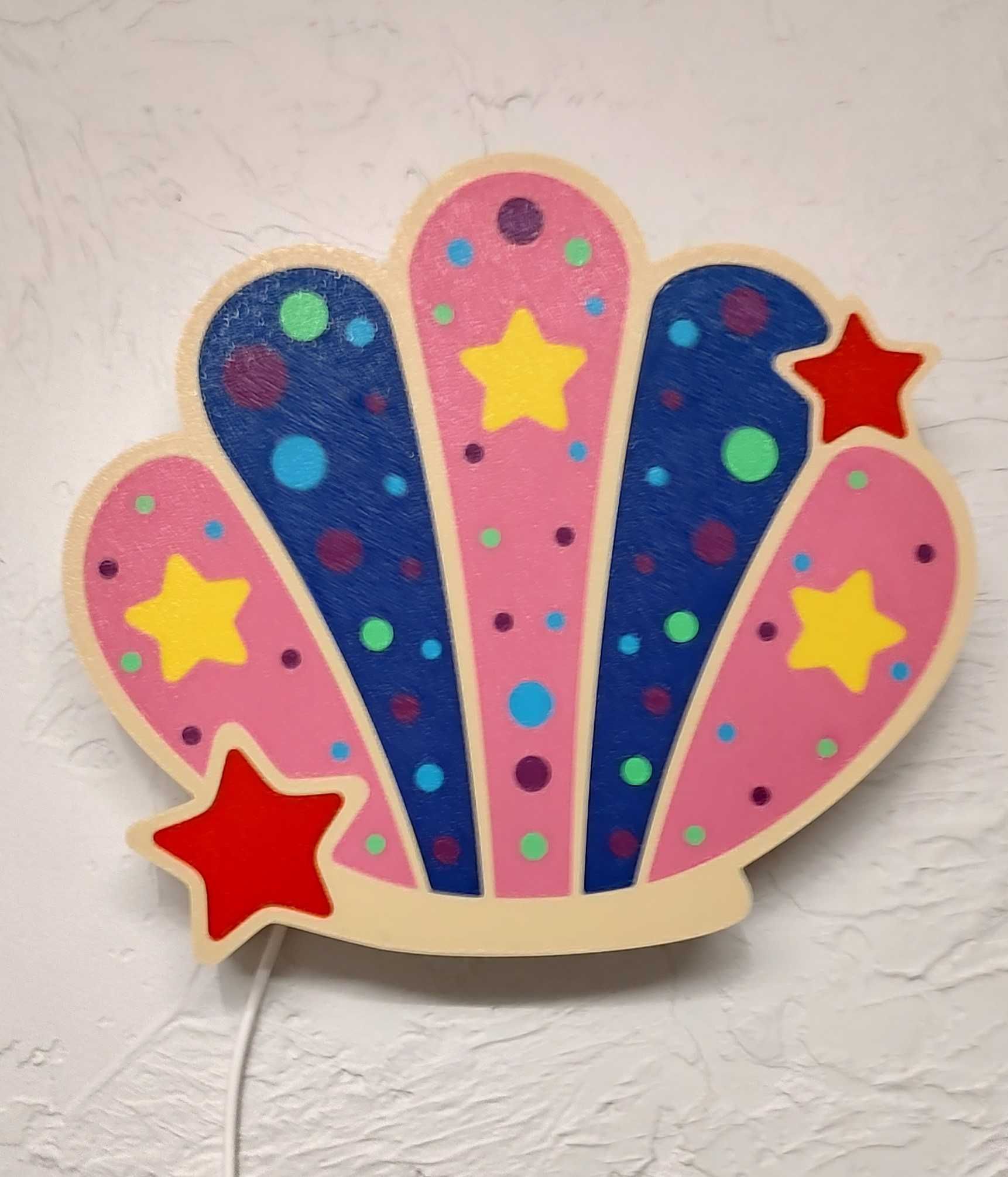 Lampka 3D dla Dzieci – Morska muszelka - Seashell