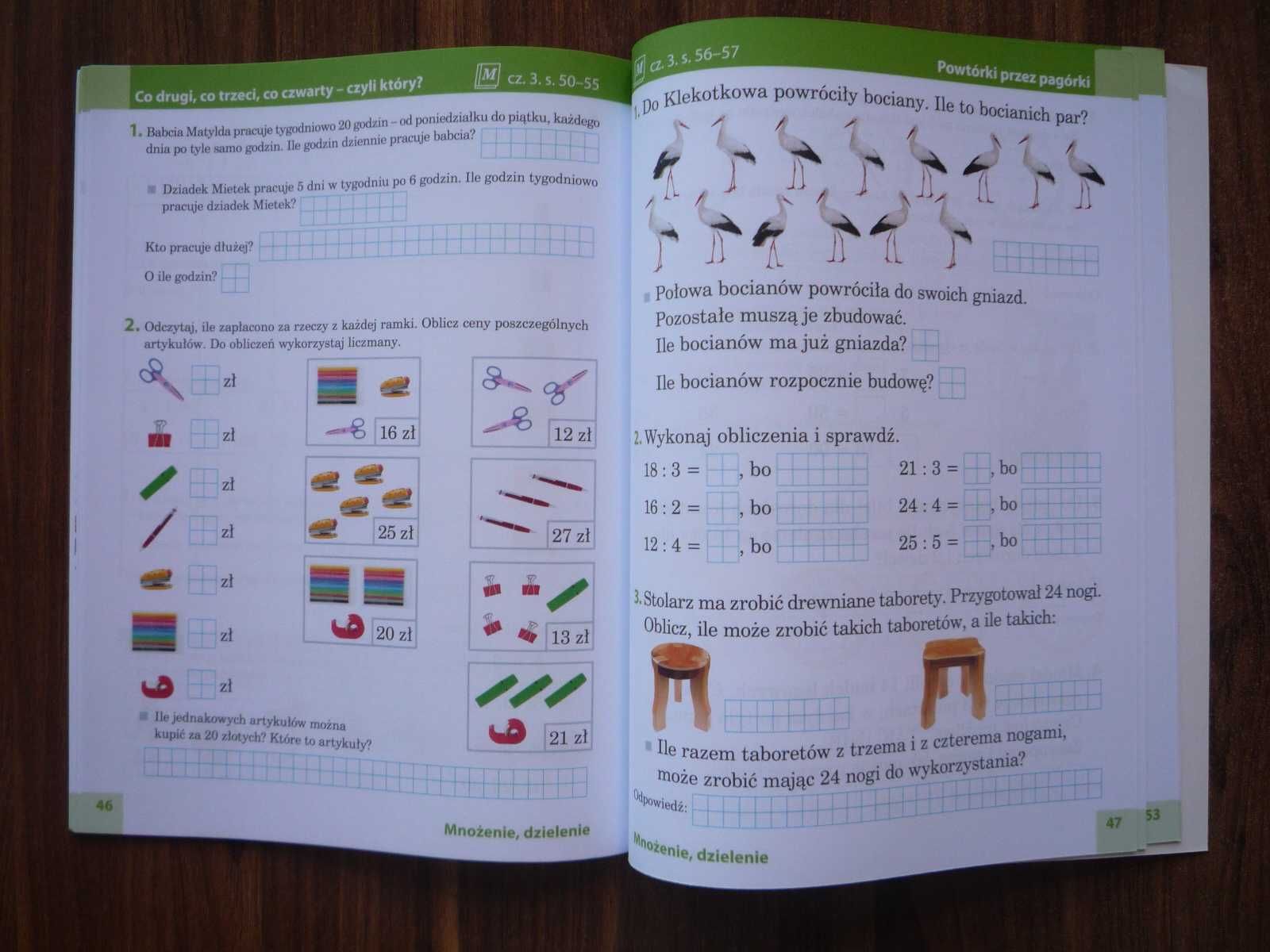 Nowe Nasze ćwiczenia 2 cz. 2 i 3 Zestaw Matematyka Ćwiczenia klasa 2