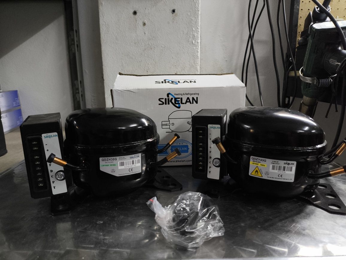 Compressores frigoríficos 12V 24V em R134a ultimos  ou r600a  Conversã