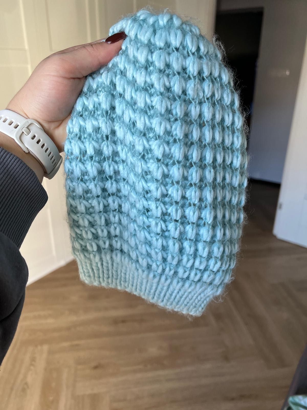 Niebieska damska czapka zimowa H&M