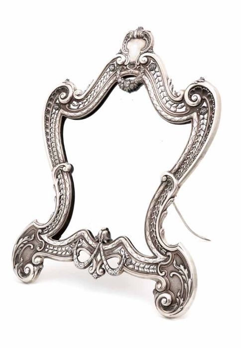 Espelho de mesa antigo e prata