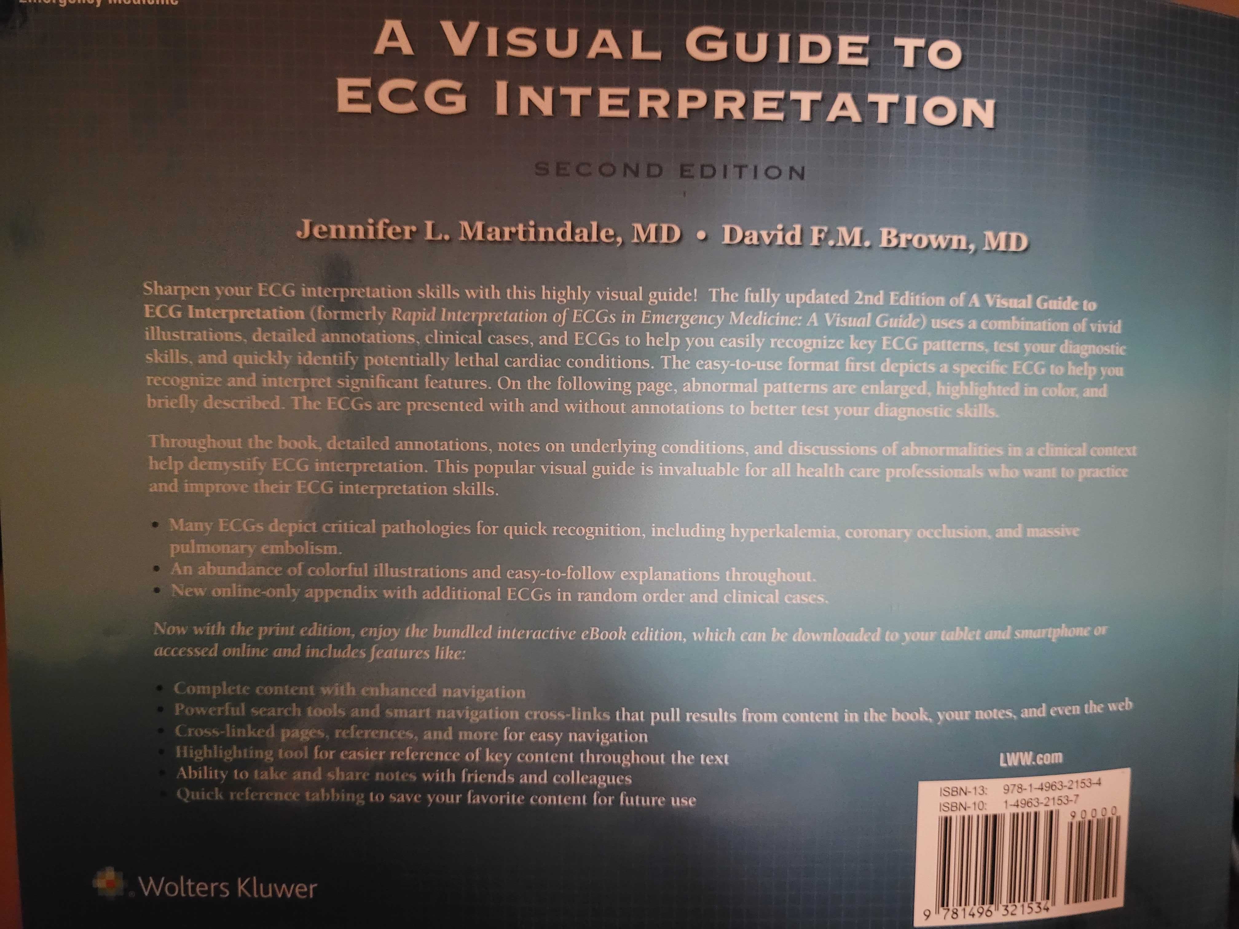 Medicina "A visual Guide to ECG interpretation" da Wolters Kluwer