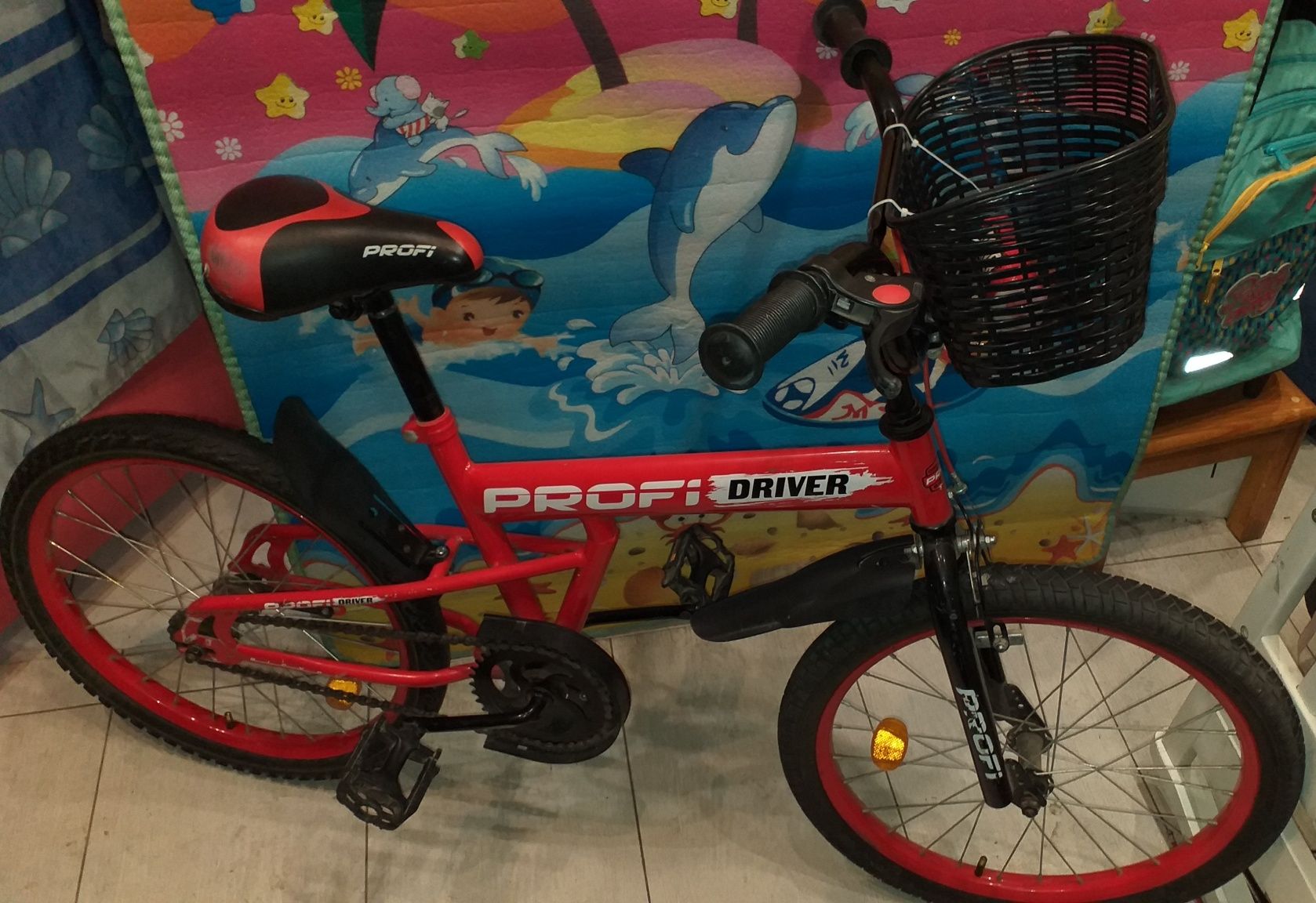 Продам детский велосипед на 20 дюймов диаметр колес+корзинка..