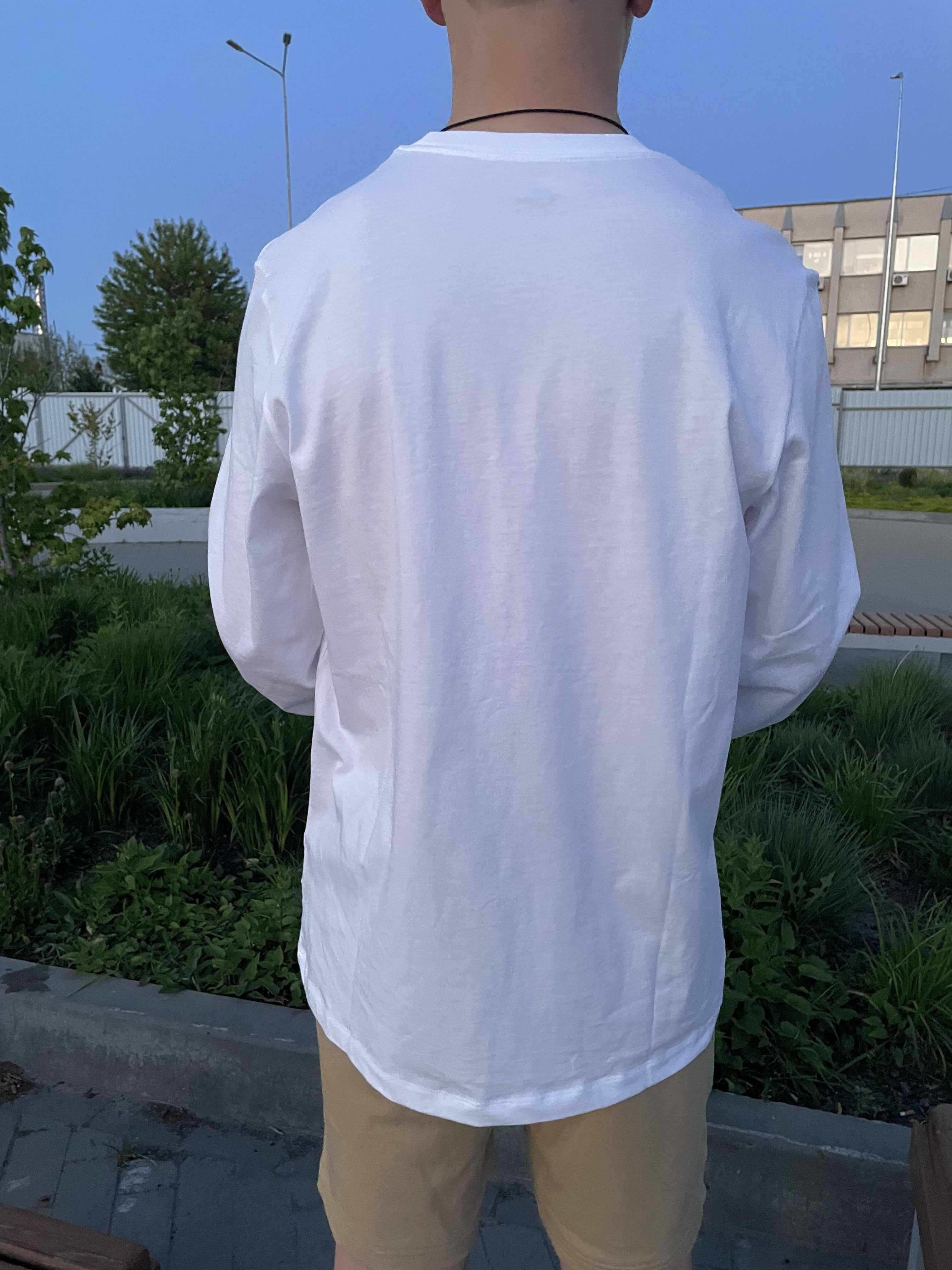 Лонгслів nike club ls tee white