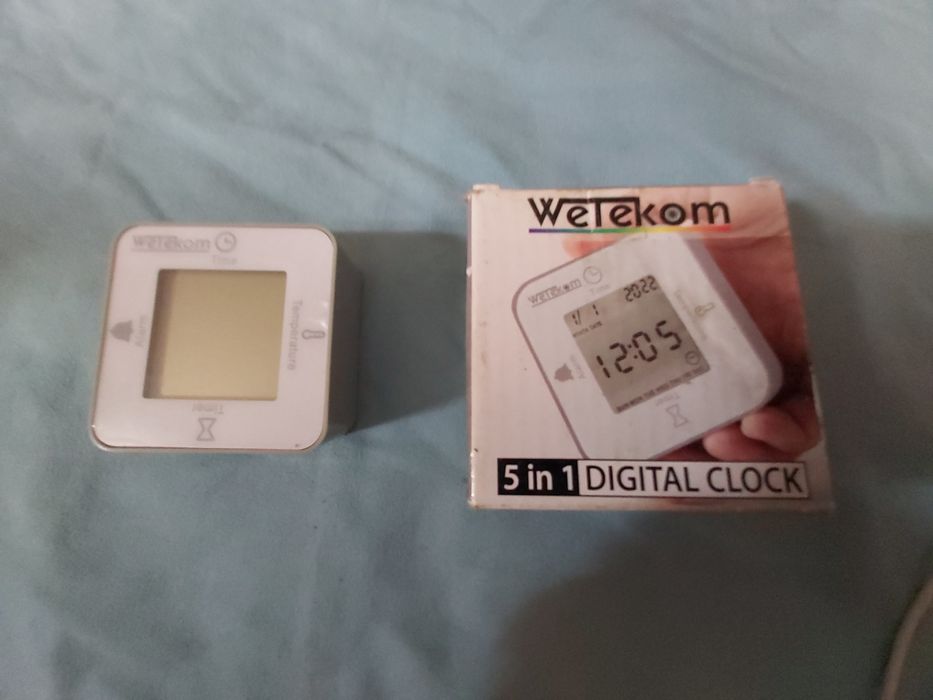WETECOM 5w1  super zestaw zegar kalendarz termometr stoper budzik