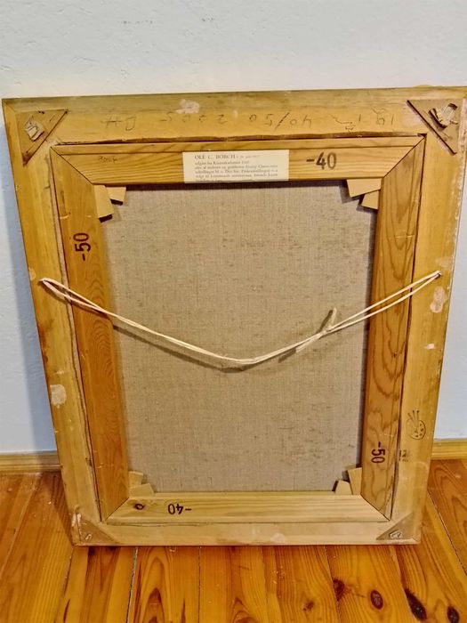 Stary obraz na płótnie OLE C. BORCH