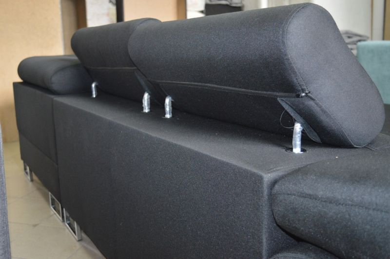 Narożnik MIAMI rogówka REGULOWANE zagłówki RUCHOME sofa kanapa narożna