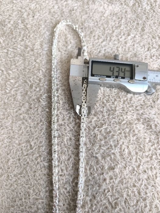 Srebrny łańcuszek splot królewski 47.12g 55cm