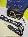 Torebka damska Dolce Gabbana kuferek nowa czarna zlote literki