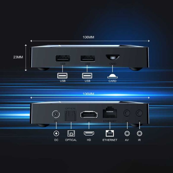 Смарт ТВ приставка X96 M200 4/64 Гб Smart TV Box Android 14