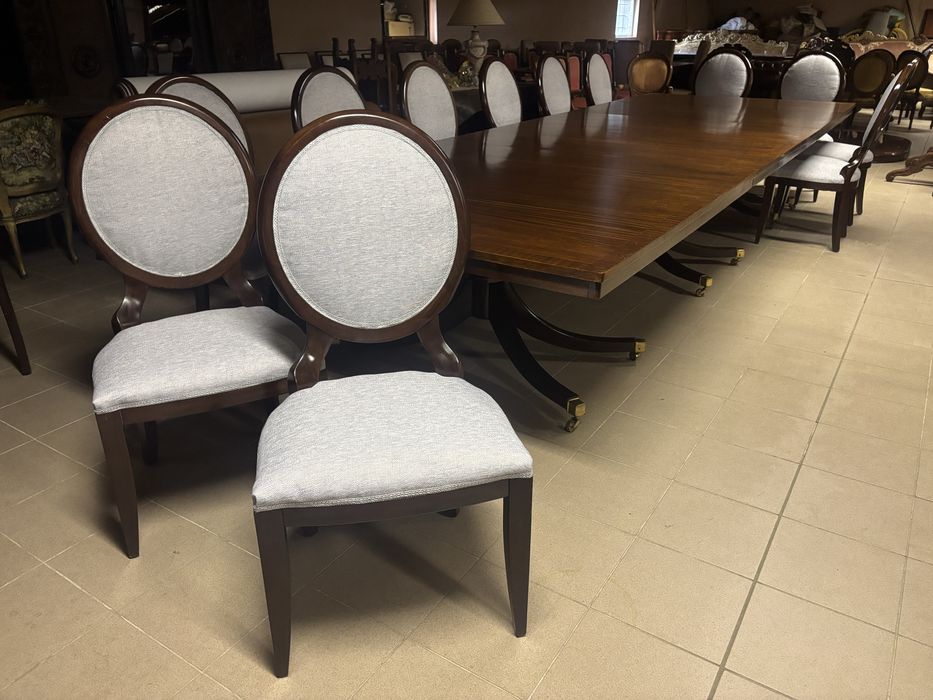 Mega Stół Angielski 18-20 osób + 12 krzeseł Meble Stylowe sklep zestaw