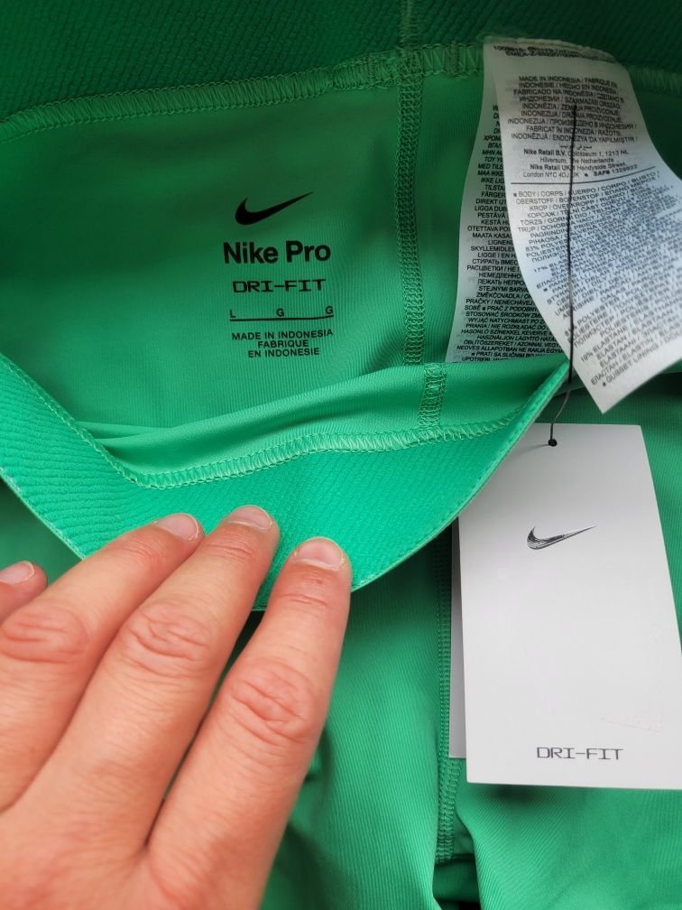 Leginsy damskie Nike Pro L zielone