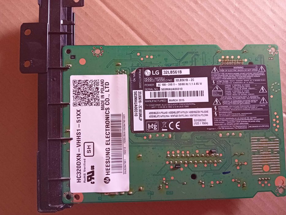 placa para tv  LG 32lb561b
