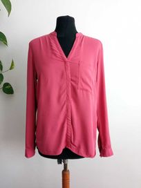 Różowa wiskozowa koszula Reserved dekolt V