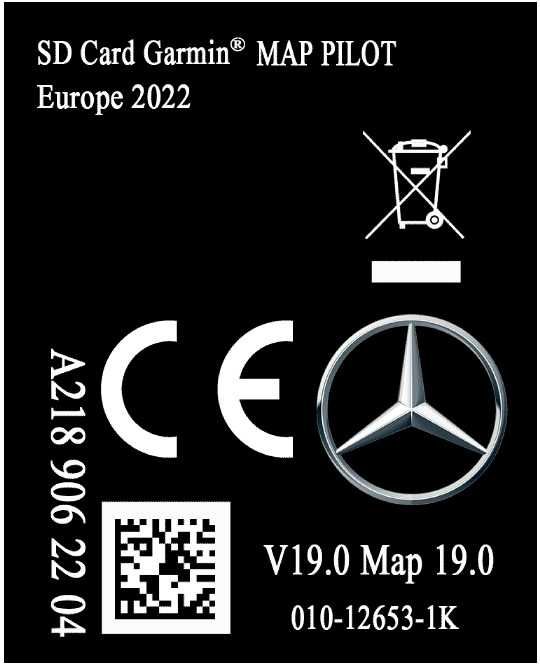 MAPA Mercedes GARMIN MAP PILOT V19 2023 A218 najnowsza A B CLA GLA