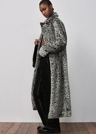 Шуба зара mango zara леопардовий прінт